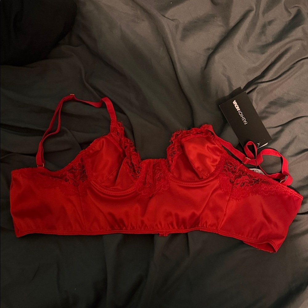 Fashion Nova Red Lace Bralette